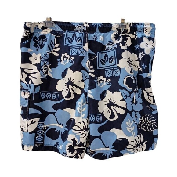*2/$25* Tommy Hilfiger Swim Trunks Large Mens Floral Print Hawaiian Shorts - Picture 2 of 5